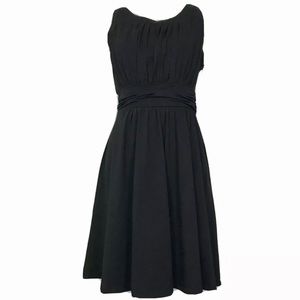 Belle Poque Retro Sleeveless Fit Flare A-line Black Dress